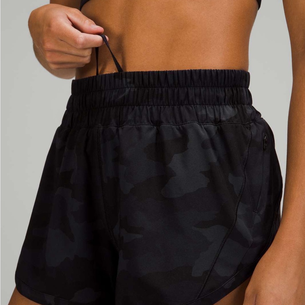 Lululemon track that short high rise shorts 4 inch inseem size 0